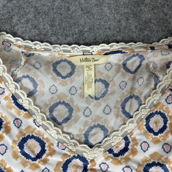 Matilda Jane Visionary Dress Women’s Medium Geo Floral Tiered Babydoll Boho - Picture 5 of 6